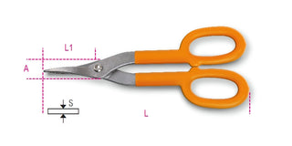 1114 250-TIN SNIPS STRAIGHT NARROW BLADE
