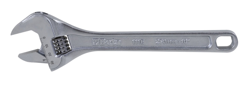 111E Adjustable wrenches with scales, chrome-plated