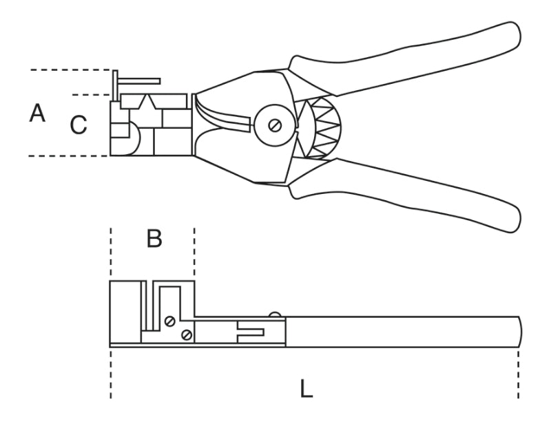 1143 0 - 5-6-WIRE STRIPPING PLIERS+CUTTING