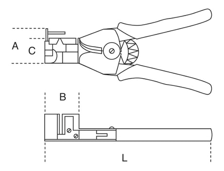 1143 0 - 5-6-WIRE STRIPPING PLIERS+CUTTING