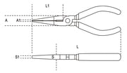 1162G 160-EXTRA-LONG FLAT NOSE PLIERS