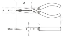 1162G 160-EXTRA-LONG FLAT NOSE PLIERS