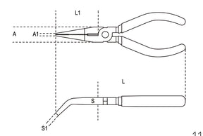 1168MQ 200-LONG BENT NEEDLE NOSE PLIERS