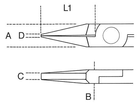 1171BM-SMOOTH FLAT SHORT NOSE PLIERS