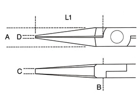 1172BM-SMOOTH FLAT LONG NOSE PLIERS