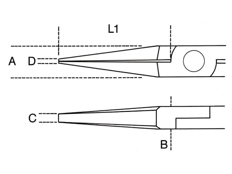 1172BM-SMOOTH FLAT LONG NOSE PLIERS