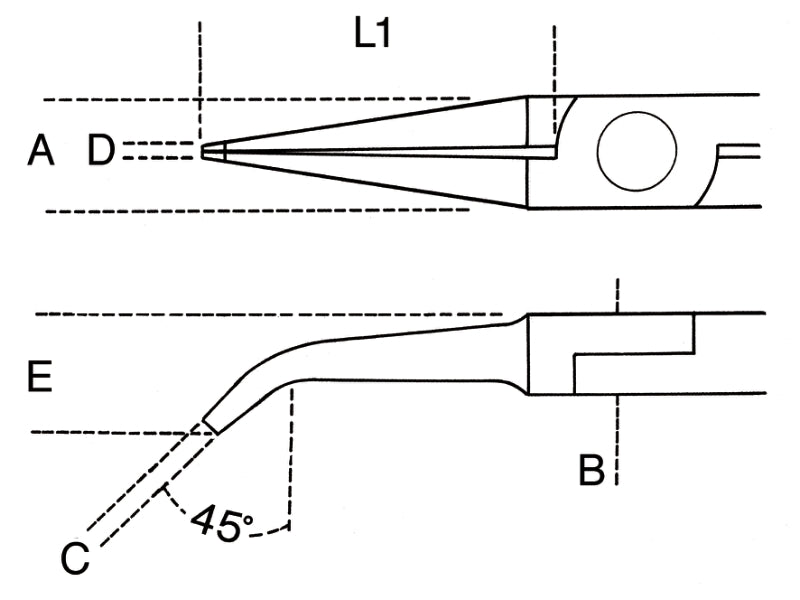 1172BM/P-FLAT BENT LONG NOSE PLIERS