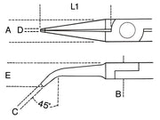 1172BM/P-FLAT BENT LONG NOSE PLIERS