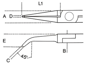 1172BM/P-FLAT BENT LONG NOSE PLIERS