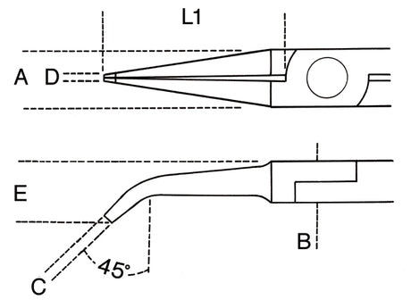 1172BM/P-FLAT BENT LONG NOSE PLIERS