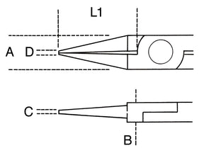 1173BM-ROUND SHORT NOSE PLIERS BI-MAT.