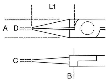 1173BM-ROUND SHORT NOSE PLIERS BI-MAT.