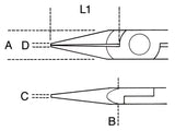 1175BM-HALF-ROUND SHORT NOSE PLIERS