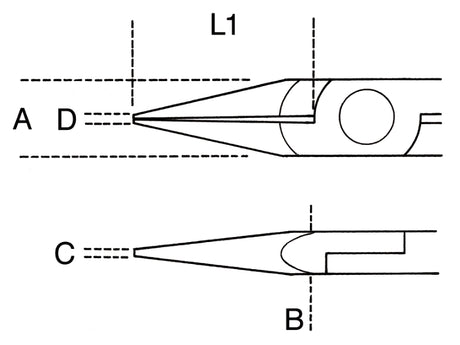 1175BM-HALF-ROUND SHORT NOSE PLIERS