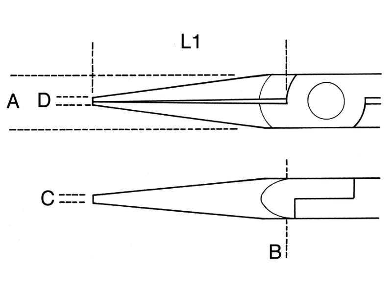 1177BM/Z-HALF-ROUND LONG NOSE PLIERS