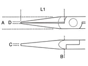 1177BM/Z-HALF-ROUND LONG NOSE PLIERS