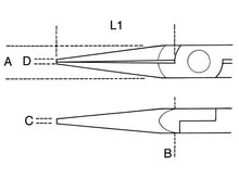 1177BM/Z-HALF-ROUND LONG NOSE PLIERS