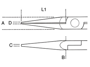 1177BM/Z-HALF-ROUND LONG NOSE PLIERS