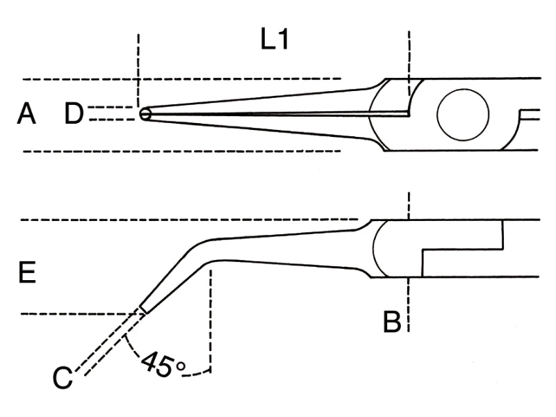 1178BM/P-SMOOTH BENT NEEDLE NOSE PLIERS