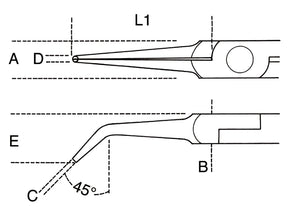 1178BM/P-SMOOTH BENT NEEDLE NOSE PLIERS