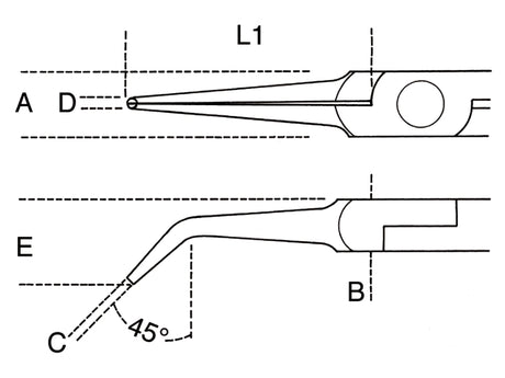 1178BM/P-SMOOTH BENT NEEDLE NOSE PLIERS