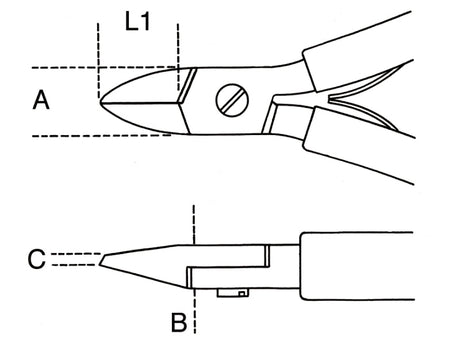 1184BM /1-DIAGONAL FLUSH CUTTING NIPPERS