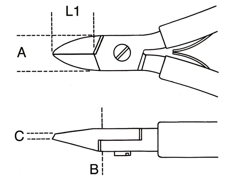 1184BM /1-DIAGONAL FLUSH CUTTING NIPPERS
