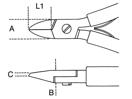 1184BM /1-DIAGONAL FLUSH CUTTING NIPPERS