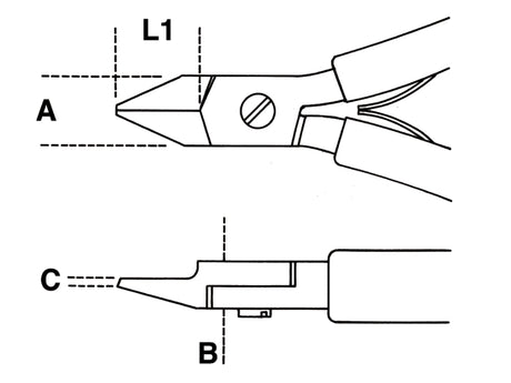 1186BM /2-DIAGONAL FLUSH CUTTING NIPPERS