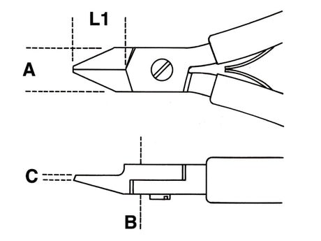 1186BM /1-DIAGONAL FLUSH CUTTING NIPPERS