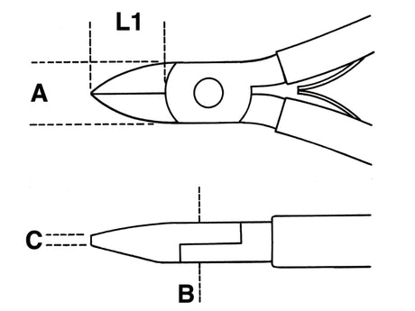 1188BM /1-DIAGONAL AXIAL CUTTING NIPPERS