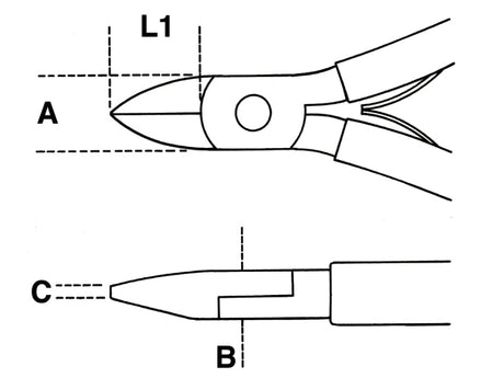 1188BM /1-DIAGONAL AXIAL CUTTING NIPPERS
