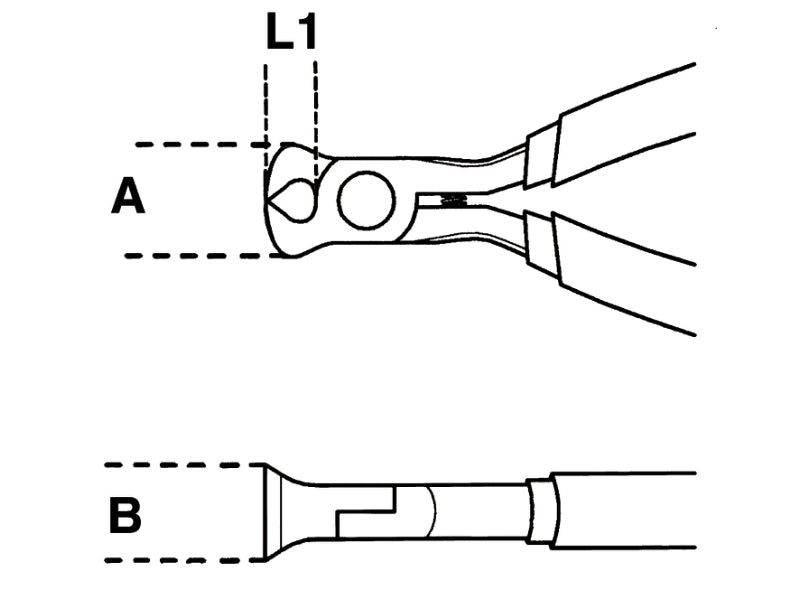 1190BM-END SEMI-FLUSH CUTTING NIPPERS