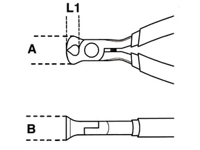 1190BM-END SEMI-FLUSH CUTTING NIPPERS