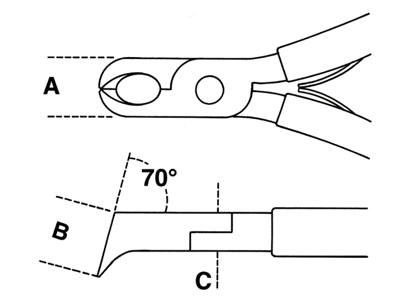 1191BM/L-LONG OBLIQUE CUTTING NIPPERS