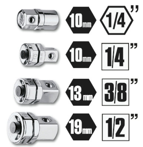 123/K4-KIT 4 ADAPTERS RATCHET WRENCHES