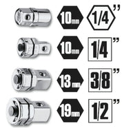 123/K4-KIT 4 ADAPTERS RATCHET WRENCHES