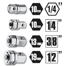 123/K4-KIT 4 ADAPTERS RATCHET WRENCHES