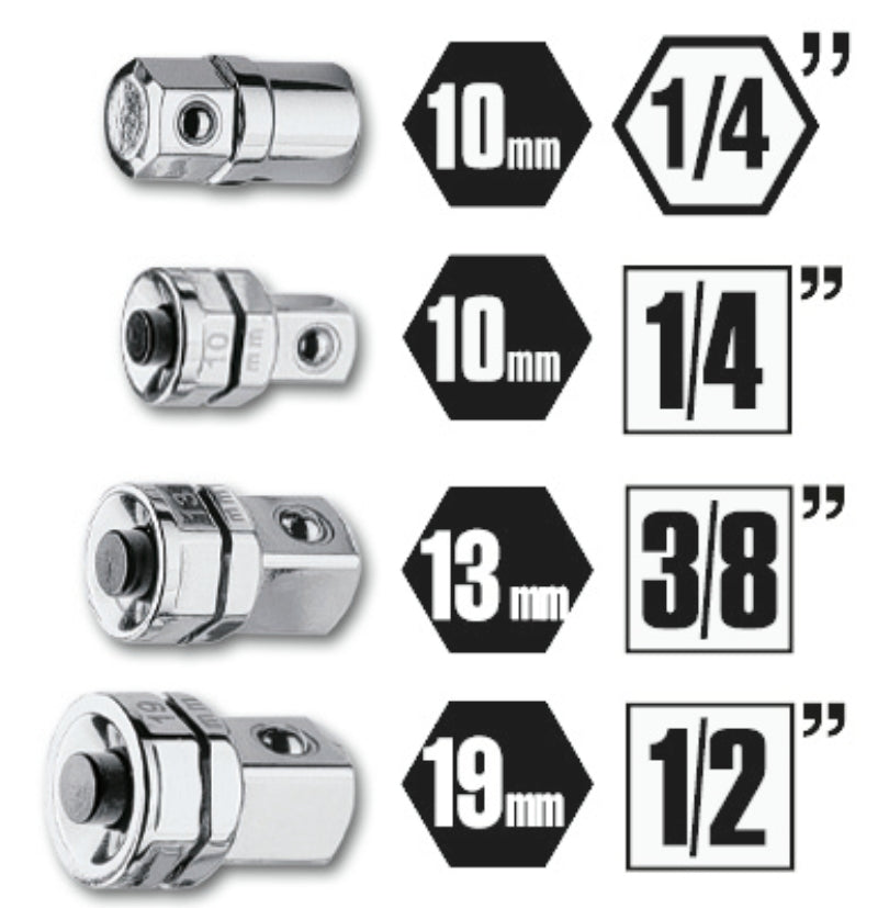 123/K4-KIT 4 ADAPTERS RATCHET WRENCHES