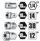 123/K4-KIT 4 ADAPTERS RATCHET WRENCHES