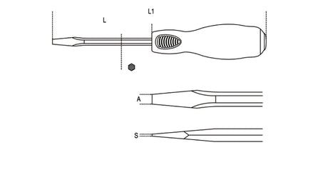 1241 6 - 5X125-SCREWDRIVERS STEEL HEAD
