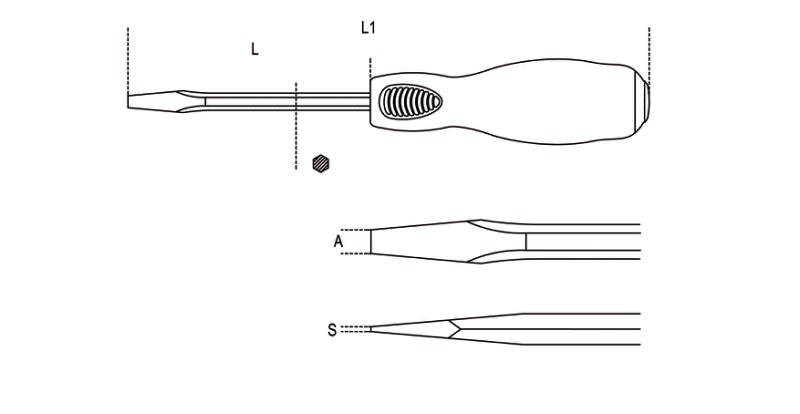 1241 12X200-SCREWDRIVERS STEEL HEAD