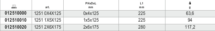 1251 0X4X125-SCREWHOLDING SCREWDRIV. PH