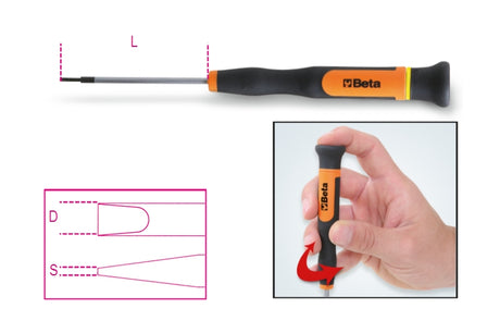 1257LP 1 - 5-MICRO-SCREWDRIVERS SLOTTED