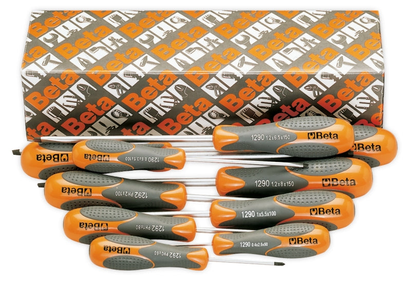 1293/S10-SET OF 10 SCREWDRIVERS IN BOX
