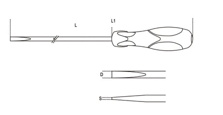 1294L 3X300-SCREWDRIVERS SLOTTED LONG