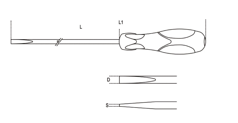 1294L 3X300-SCREWDRIVERS SLOTTED LONG