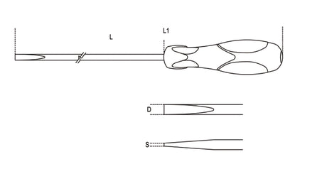 1294L 4X400-SCREWDRIVERS SLOTTED LONG