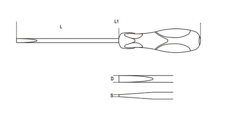 1294 4X100-SCREWDRIVERS HEADLESS SLOTTED