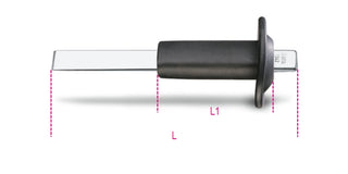 1342PM-EXTRA FLAT CHISEL W. HAND GUARD